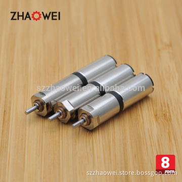 8mm 4.2V small metal shell planetary reduction gearbox with geared motor
